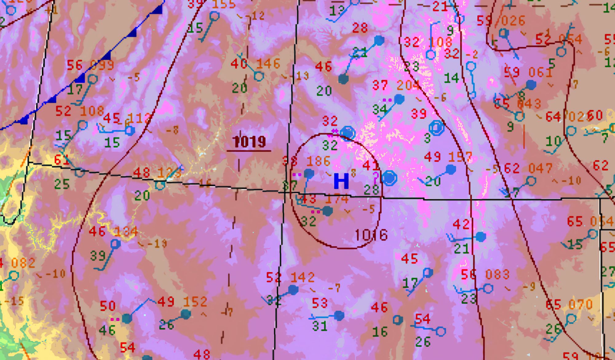 Interpreting the Surface Analysis Chart