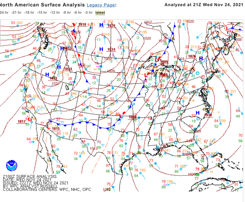 Interpreting the Surface Analysis Chart