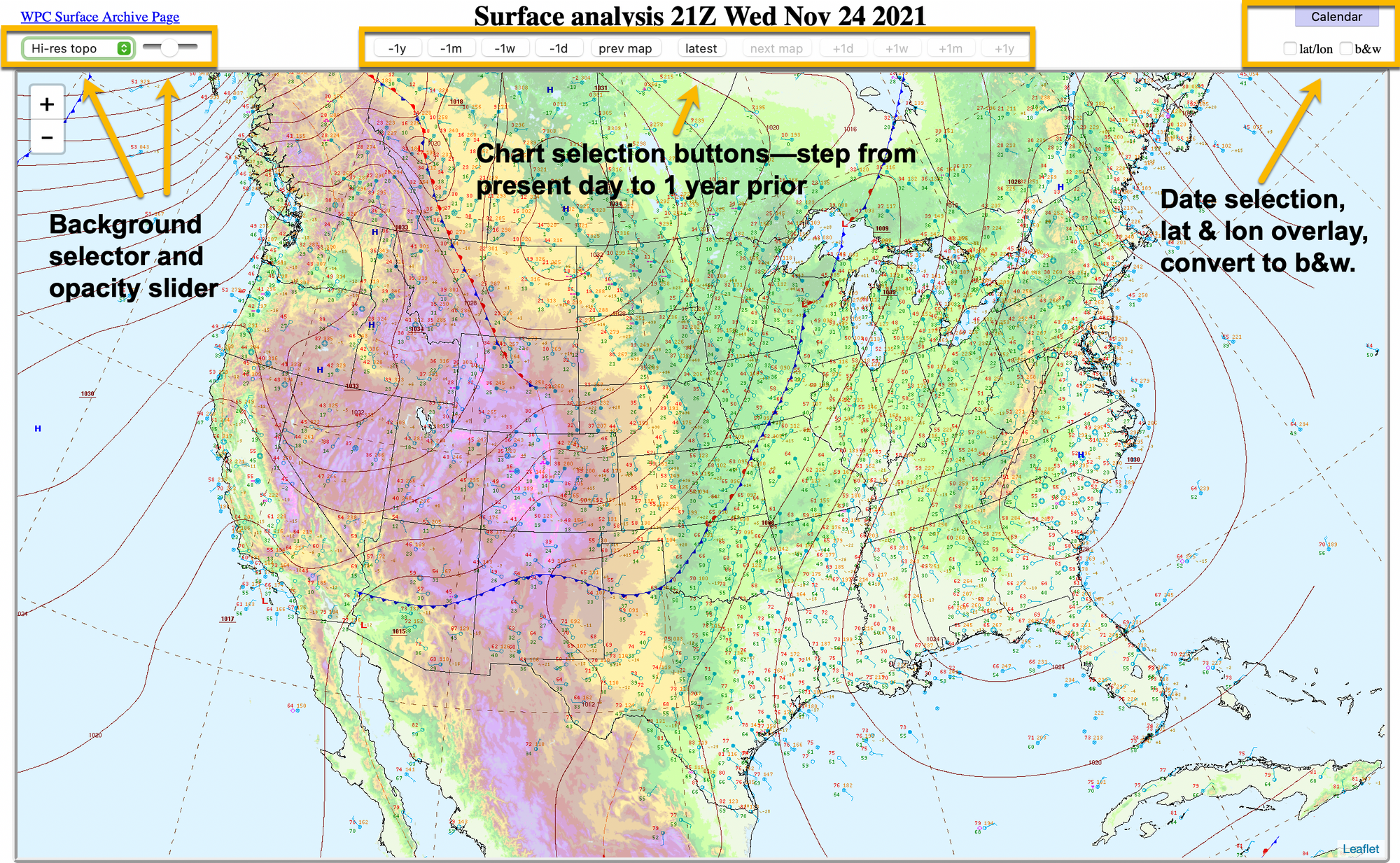 Interpreting the Surface Analysis Chart