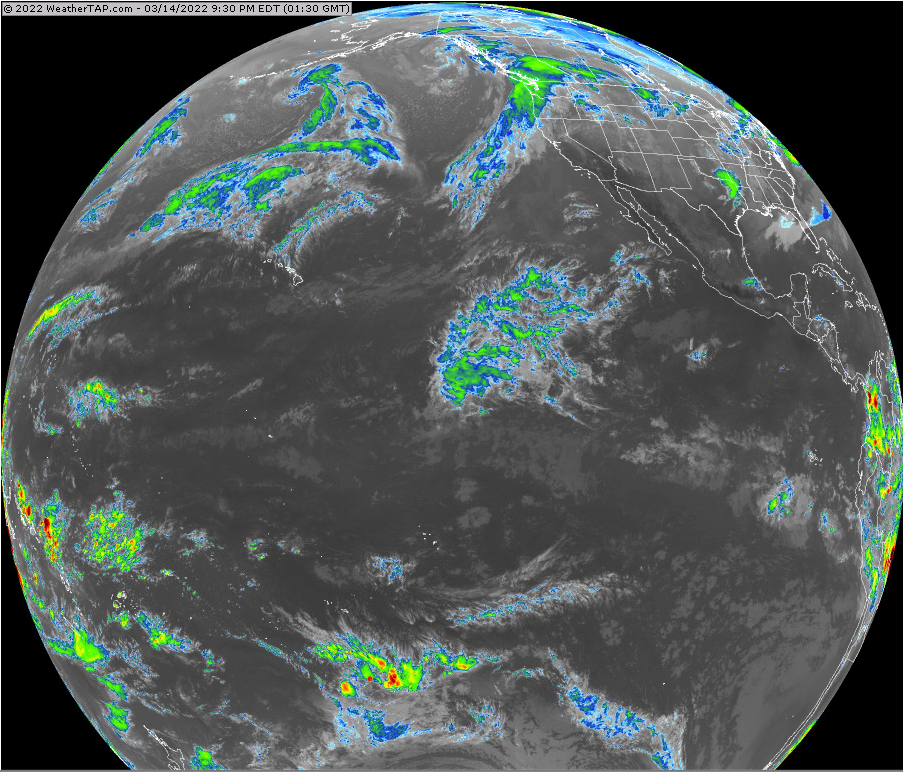 Fig. 10—GOES 17 Enhanced Infrared satellite image, full disk.