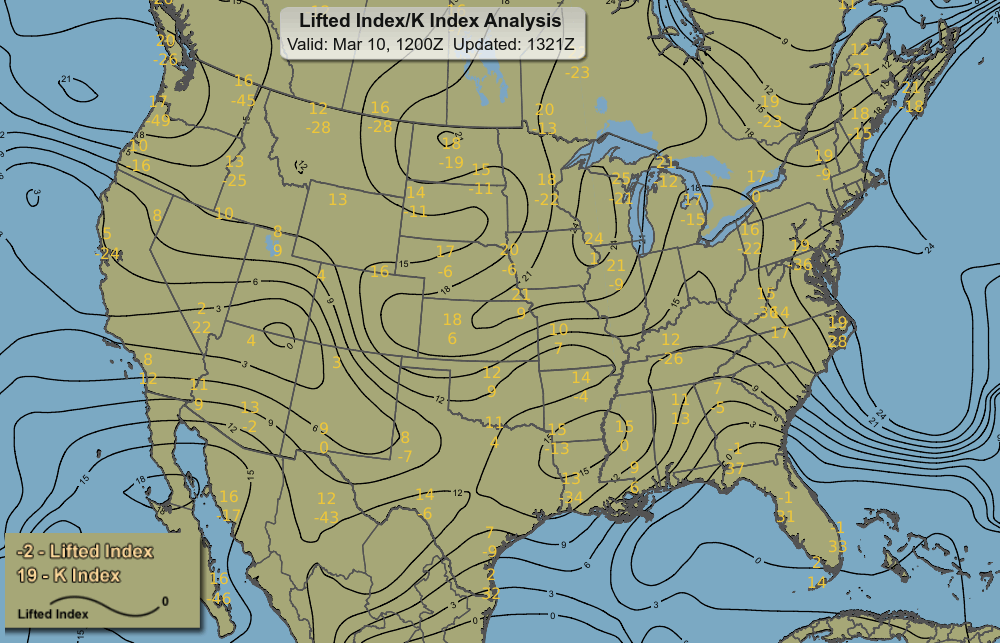 The Lifted Index and K Index—Indicators of Instability in the Atmosphere